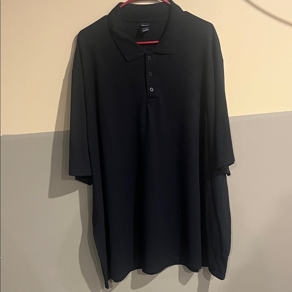 Hanes X-Temp Men’s Black Polo Shirt